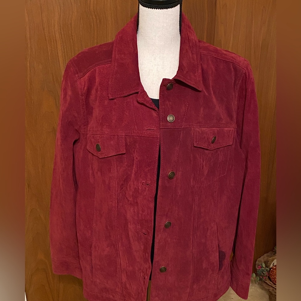 Women’s - D & Co, Size 1X Regular, Lined leather jacket